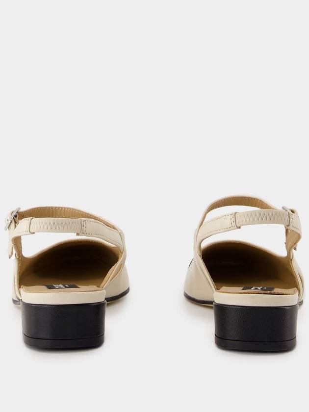 Oceano Flat Shoes - Carel - Leather - Beige - CAREL - BALAAN 3