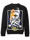 Men's 11Th Anniversary Illustration Sweatshirt Black - ALEXANDER MCQUEEN - BALAAN 3