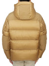 Logo Patch Hooded Down Padding Beige - BURBERRY - BALAAN 6