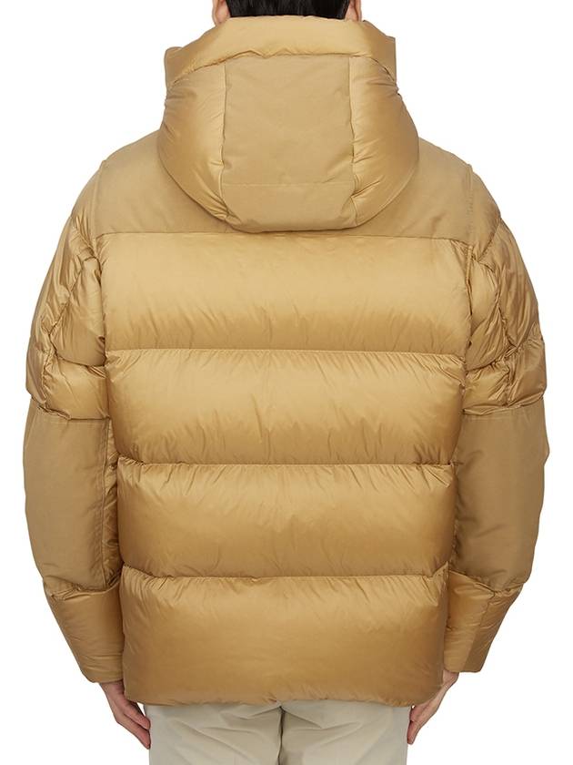 Logo Patch Hooded Down Padding Beige - BURBERRY - BALAAN 6