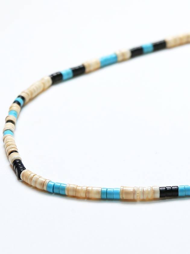 Native American Shell Turquoise Bead Necklace - KND - BALAAN 8