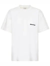 Embroidered logo cotton shortsleeved Tshirt - BALENCIAGA - BALAAN 1