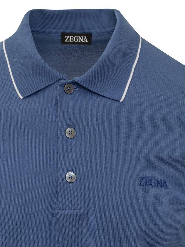 Zegna Polo Shirt With Logo - ERMENEGILDO ZEGNA - BALAAN 3