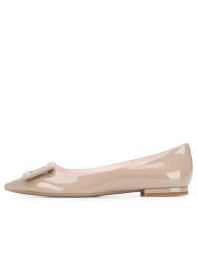 Women's Gometine Buckle Flat Beige - ROGER VIVIER - BALAAN 2