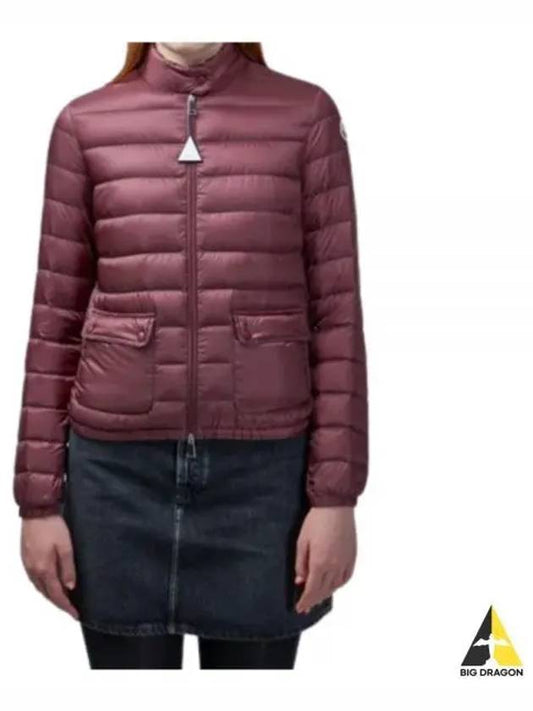 Lance logo patch short down jacket burgundy - MONCLER - BALAAN 2