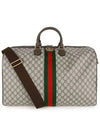 Savoy GG Large Canvas Duffel Bag Beige - GUCCI - BALAAN 3