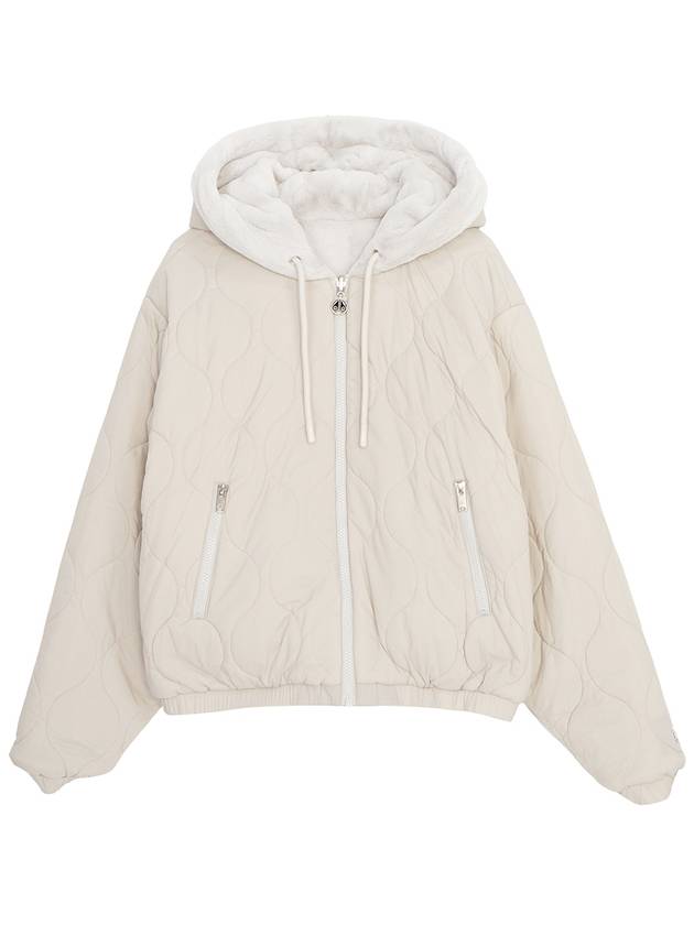 Women's Reversible Quilted Eaton Fur Jacket White - MOOSE KNUCKLES - BALAAN 4