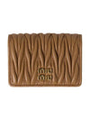 Matelasse Nappa Leather Card Wallet Brown - MIU MIU - BALAAN 2