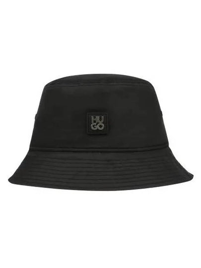 Men's Logo Patch Polyamide Bucket Hat Black - HUGO BOSS - BALAAN 2