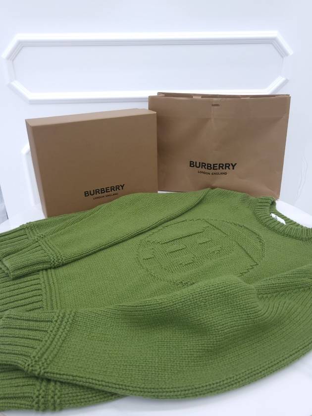 Green Monogram Sweater Knit M - BURBERRY - BALAAN 4