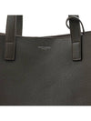 Bold Shopping Bag In Grained Leather Dark Khaki - SAINT LAURENT - BALAAN 8