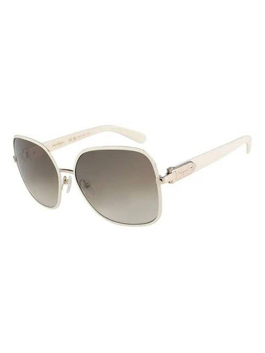 Eyewear Square Metal Sunglasses Light Gold - SALVATORE FERRAGAMO - BALAAN 1