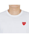 Red Heart Wappen Long Sleeve T-Shirt White - COMME DES GARCONS - BALAAN 7