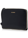 Around Zipper Leather Half Wallet Black - JIL SANDER - BALAAN 3