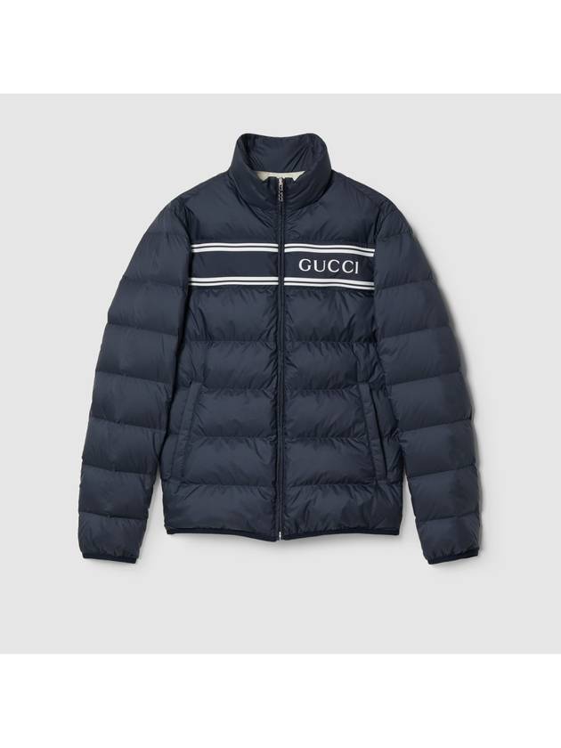 Logo Zip-Up Padding Navy - GUCCI - BALAAN 11