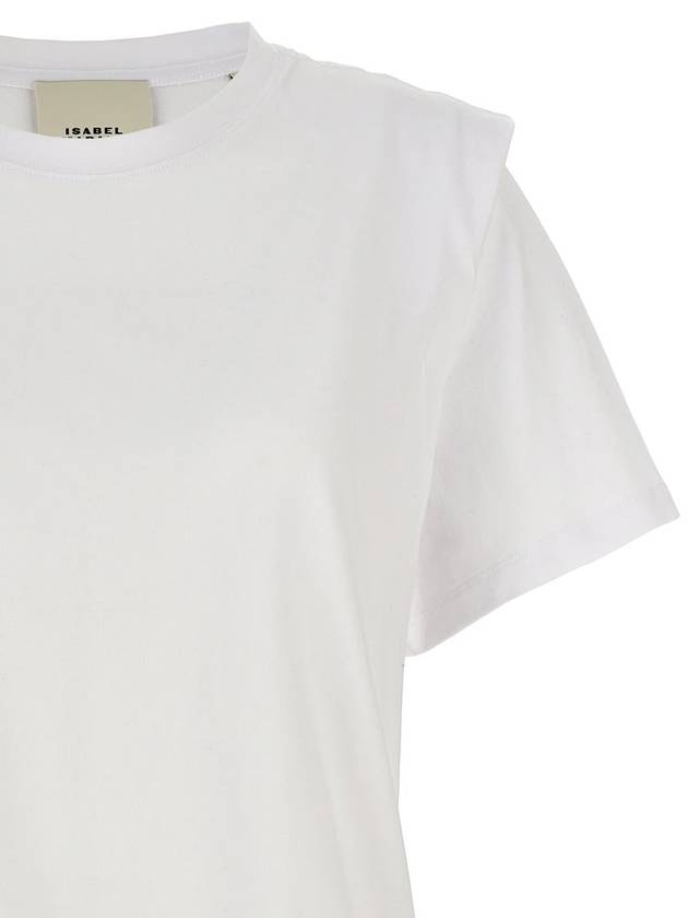 Women's Zelitos Cotton Short Sleeve T-Shirt White - ISABEL MARANT - BALAAN 4