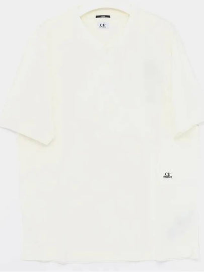 Tacting Piquet Buttoned Short Sleeve T-Shirt White - CP COMPANY - BALAAN 2