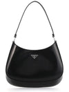 Triangular Logo Cleo Brushed Leather Shoulder Bag Black - PRADA - BALAAN 6