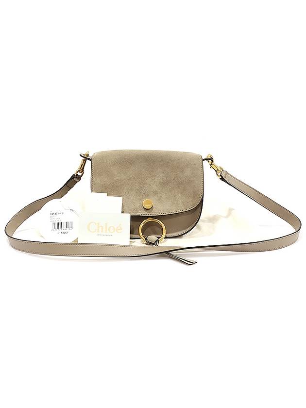 3S1239 H5I Morty Gray Suede Calfskin Gold KURTIS Mini Shoulder Bag - CHLOE - BALAAN 2