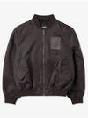 Logo Bomber Jacket Dark Brown 231W628100PL0066 - RAF SIMONS - BALAAN 1