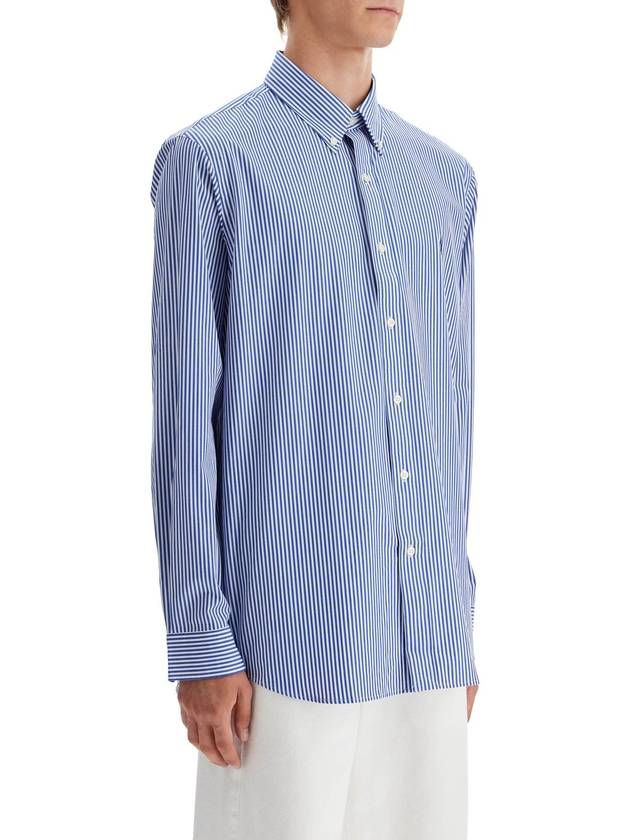 Pony Striped Cotton Long Sleeve Shirt Blue - POLO RALPH LAUREN - BALAAN 3