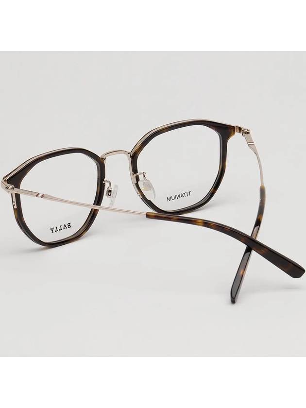 Titanium Glasses Frame BY5065H 052 Soltex Square Leopard Skin - BALLY - BALAAN 4