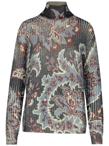 Etro Multicolor Wool Turtleneck Sweater - ETRO - BALAAN 1