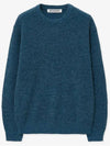 Crew neck rib knit sweater melange blue - BLONDNINE - BALAAN 4