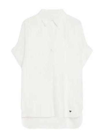 Brema Cotton Short Sleeve Shirt White - MAX MARA - BALAAN 1