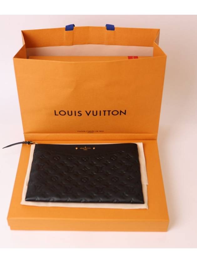 Monogram Daily Empreinte Pouch Bag Black - LOUIS VUITTON - BALAAN 9