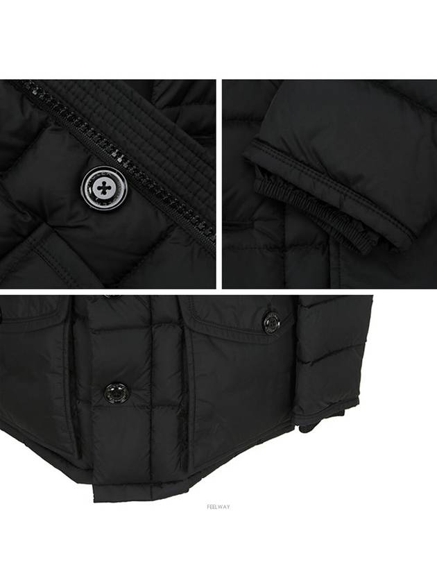 Men's Cluny Hooded Fur Short Padding Black - MONCLER - BALAAN 7