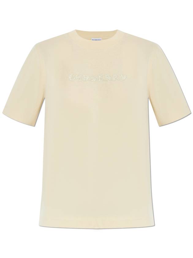 Burberry T-shirt With Logo, Women's, Beige - BURBERRY - BALAAN 1