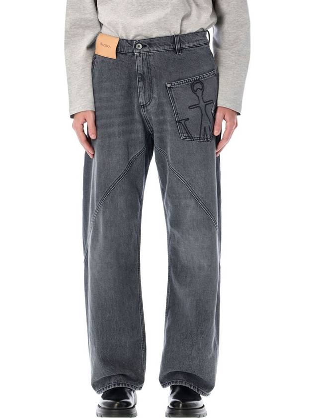 JW Anderson Cotton Twisted Workwear Denim Pants - JW ANDERSON - BALAAN 1