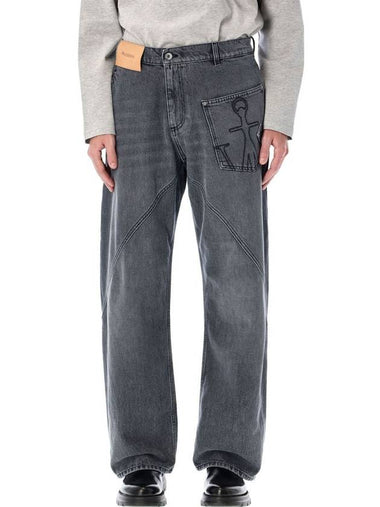 JW Anderson Cotton Twisted Workwear Denim Pants - JW ANDERSON - BALAAN 1