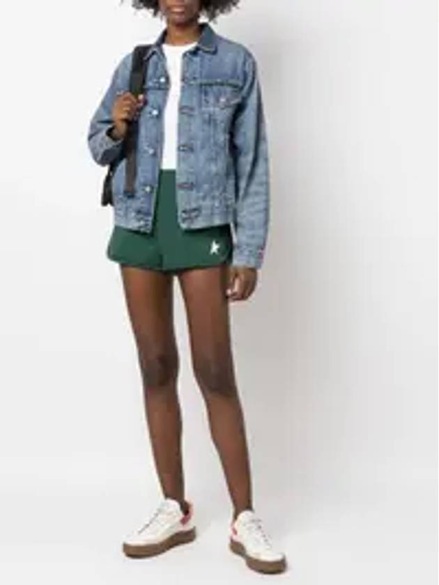 Star Collection White Star Green Diana Shorts Green - GOLDEN GOOSE - BALAAN 9