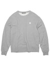 Face Patch Crew Neck Sweatshirt Grey - ACNE STUDIOS - BALAAN 2