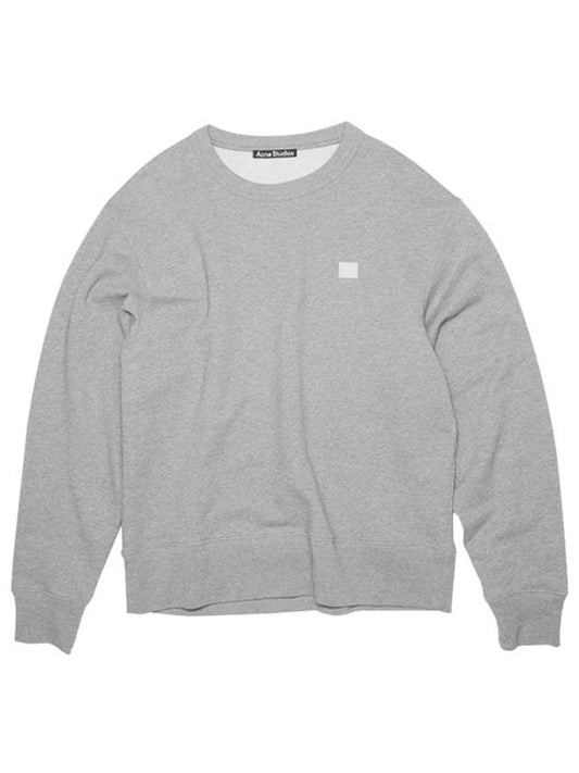 Face Patch Crew Neck Sweatshirt Grey - ACNE STUDIOS - BALAAN 2