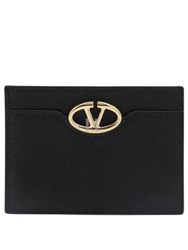 Logo Plaque Card Wallet Black - VALENTINO - BALAAN 2