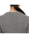 Embroidered Heart Logo Cashmere Cardigan Heather Grey - AMI - BALAAN 8