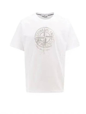 80152RC87 Compass logo printing short sleeve t shirt 271931 1004443 - STONE ISLAND - BALAAN 1