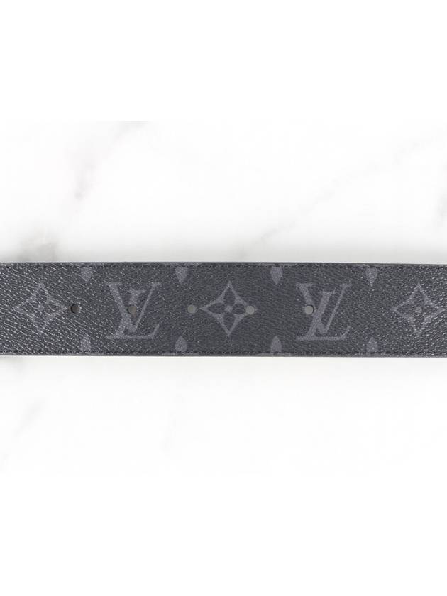 Monogram Eclipse LV silver belt - LOUIS VUITTON - BALAAN 5