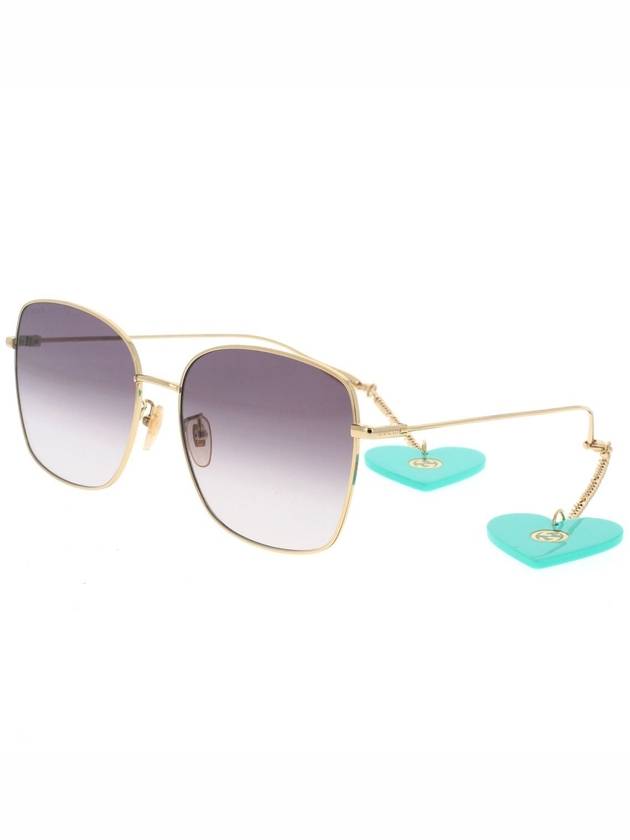 Square Frame Sunglasses Gold - GUCCI - BALAAN 3