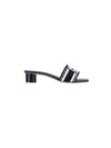 Dway Embroidered Cotton Slide Heels Black - DIOR - BALAAN 1