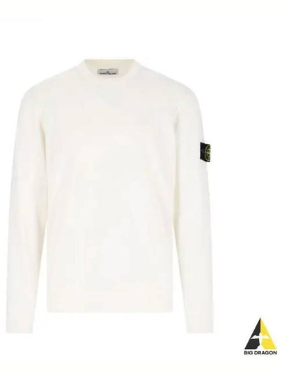 Crewneck Soft Cotton Knit Top White - STONE ISLAND - BALAAN 2