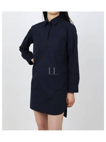 Angela Mini Shirt Collar Cotton Short Dress Navy - A.P.C. - BALAAN 2