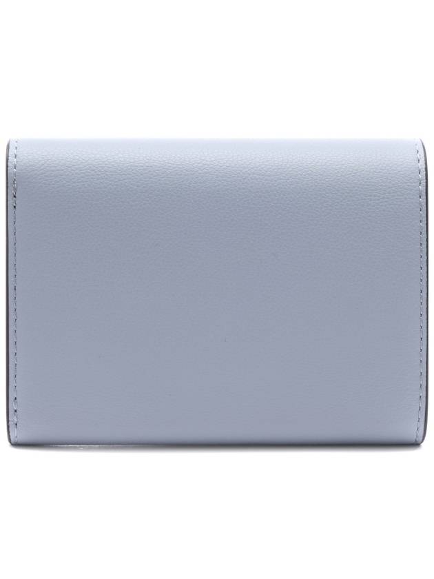 Tree Logo Tri-fold Leather Half Wallet Blue - MULBERRY - BALAAN 5