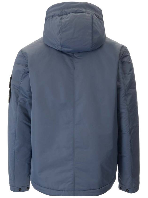 Men's Nylon Hooded Jacket Blue - STONE ISLAND - BALAAN 3