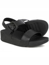 Genuine Lulu Covered Buckle Leather Black Women s Back Strap Sandals HH1 001 - FITFLOP - BALAAN 1