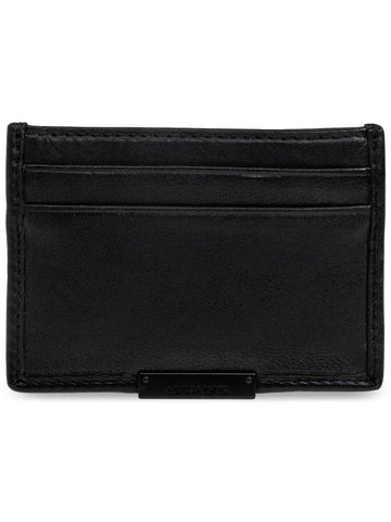 AllSaints Leather Card Holder Dove, Men's, Black - ALLSAINTS - BALAAN 1