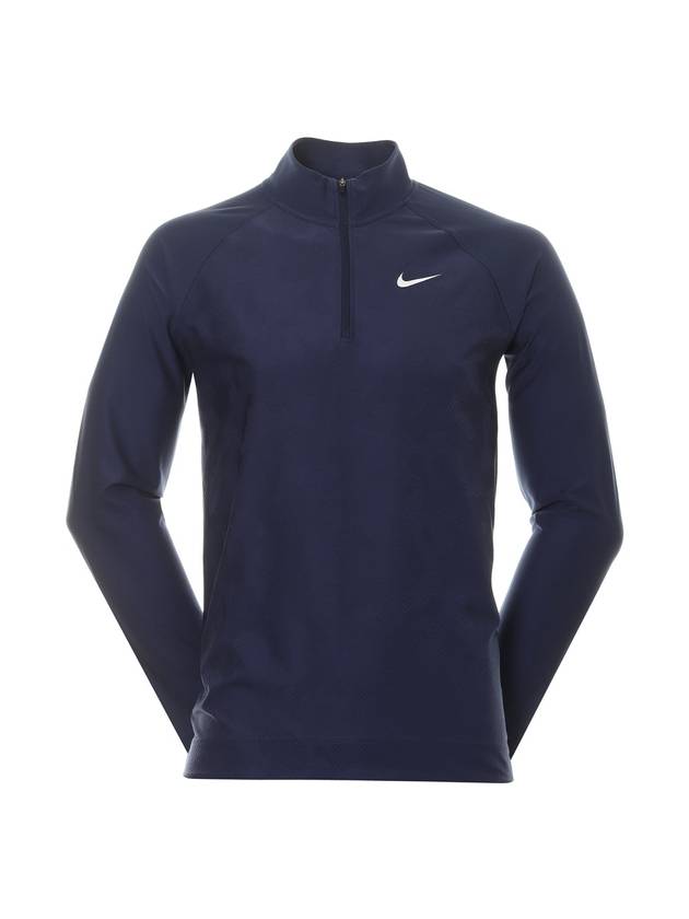 Golf Dri-Fit ADV Tour Half Zip Long Sleeve T-Shirt Navy - NIKE - BALAAN 2